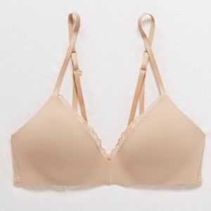 Aerie REAL HAPPY wireless lightly lines bra 34B
